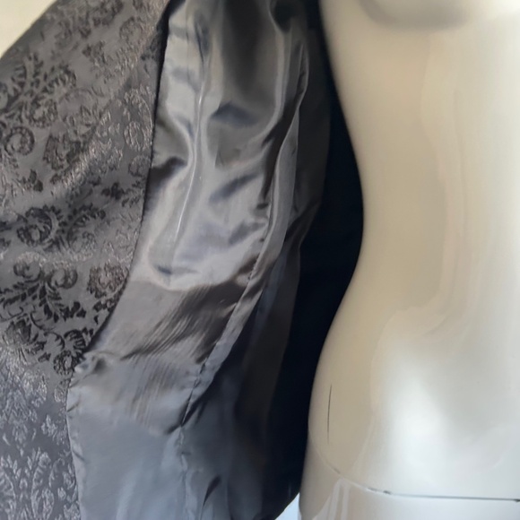 Dana Buchman Damask Black Long Sleeve Blazer Size 14 - Picture 10 of 13